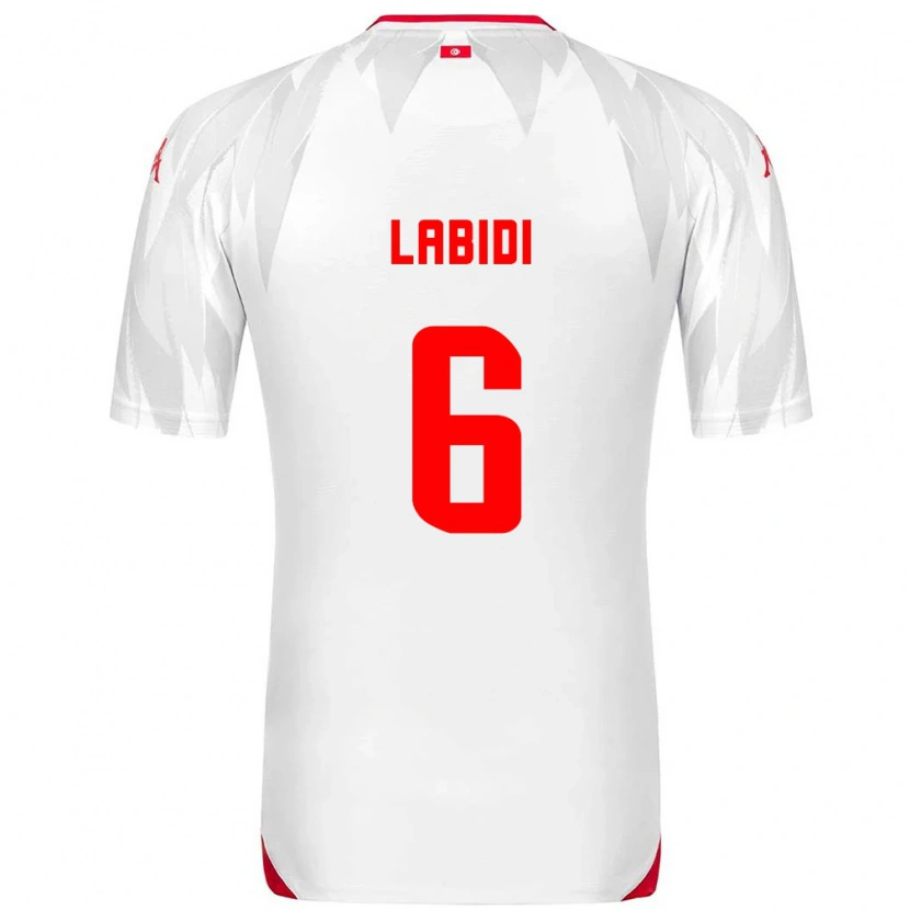 Danxen Barn Tunisien Hamza Labidi #6 Vit Röd Hemmatröja Matchtröjor 26-28 Tröjor T-Tröja