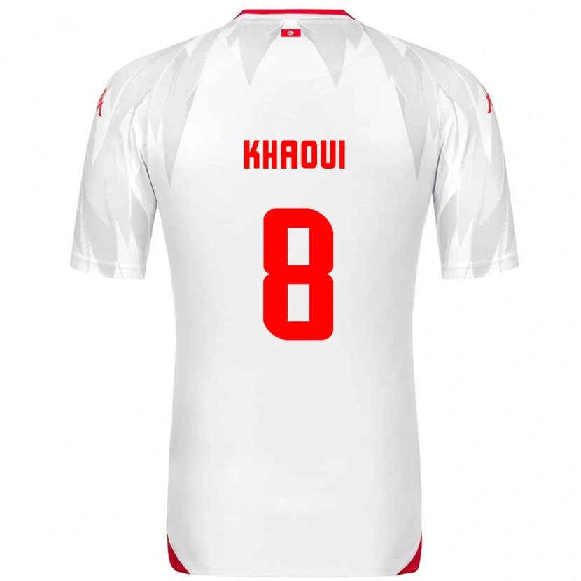 Danxen Barn Tunisien Saif Eddine Khaoui #8 Vit Röd Hemmatröja Matchtröjor 26-28 Tröjor T-Tröja