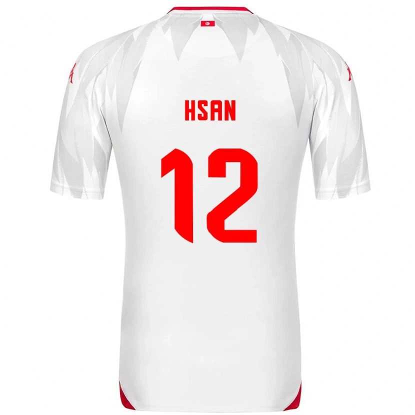 Danxen Barn Tunisien Salim Hsan #12 Vit Röd Hemmatröja Matchtröjor 26-28 Tröjor T-Tröja