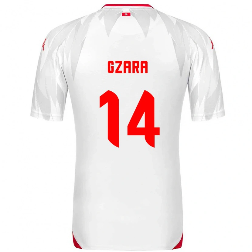 Danxen Barn Tunisien Ahmed Gzara #14 Vit Röd Hemmatröja Matchtröjor 26-28 Tröjor T-Tröja