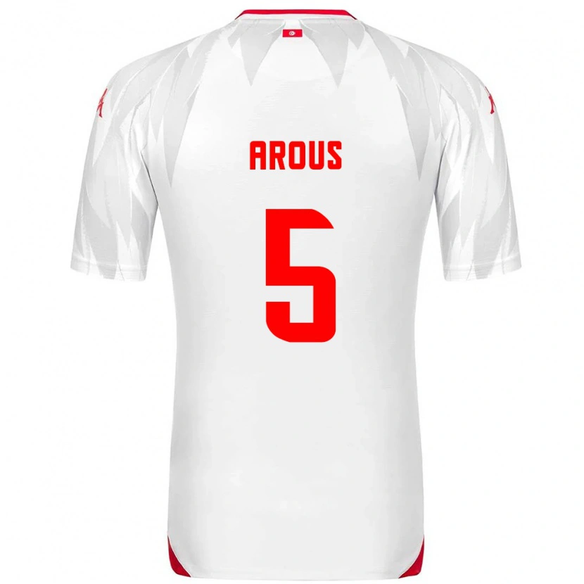Danxen Barn Tunisien Adem Arous #5 Vit Röd Hemmatröja Matchtröjor 26-28 Tröjor T-Tröja
