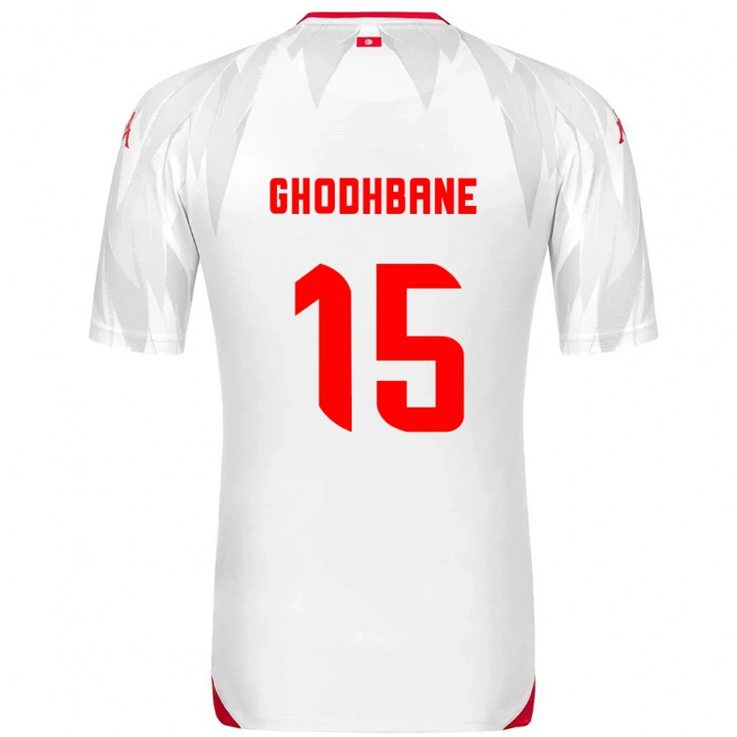 Danxen Barn Tunisien Louay Ghodhbane #15 Vit Röd Hemmatröja Matchtröjor 26-28 Tröjor T-Tröja