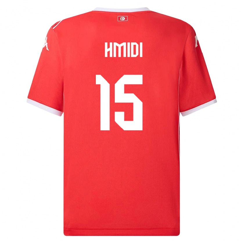 Danxen Barn Tunisien Makolm Hmidi #15 Röd Vit Hemmatröja Matchtröjor 26-28 Tröjor T-Tröja