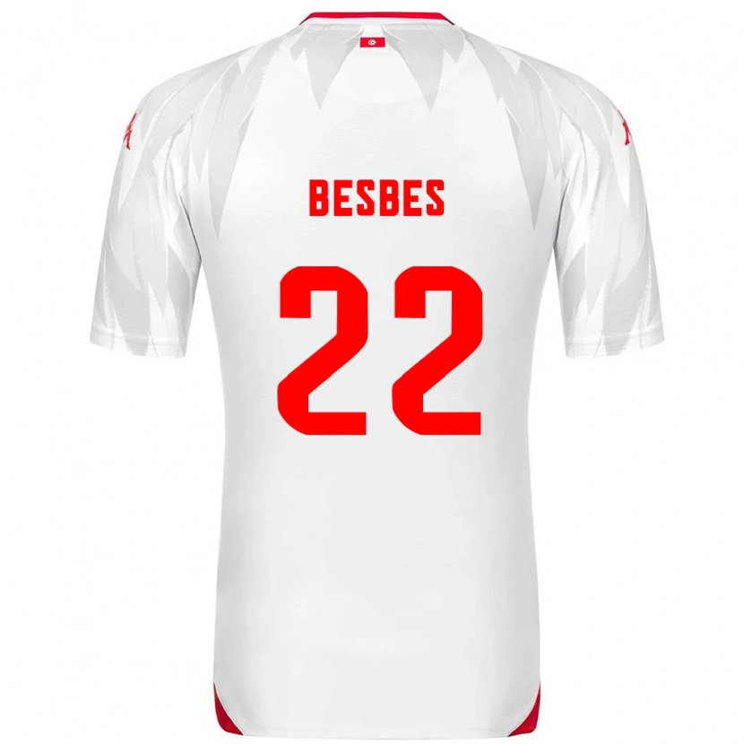 Danxen Barn Tunisien Rayen Besbes #22 Vit Röd Hemmatröja Matchtröjor 26-28 Tröjor T-Tröja