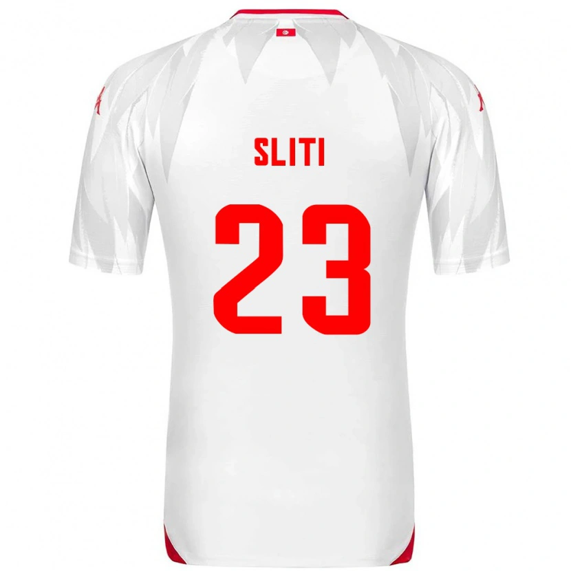 Danxen Barn Tunisien Naïm Sliti #23 Vit Röd Hemmatröja Matchtröjor 26-28 Tröjor T-Tröja