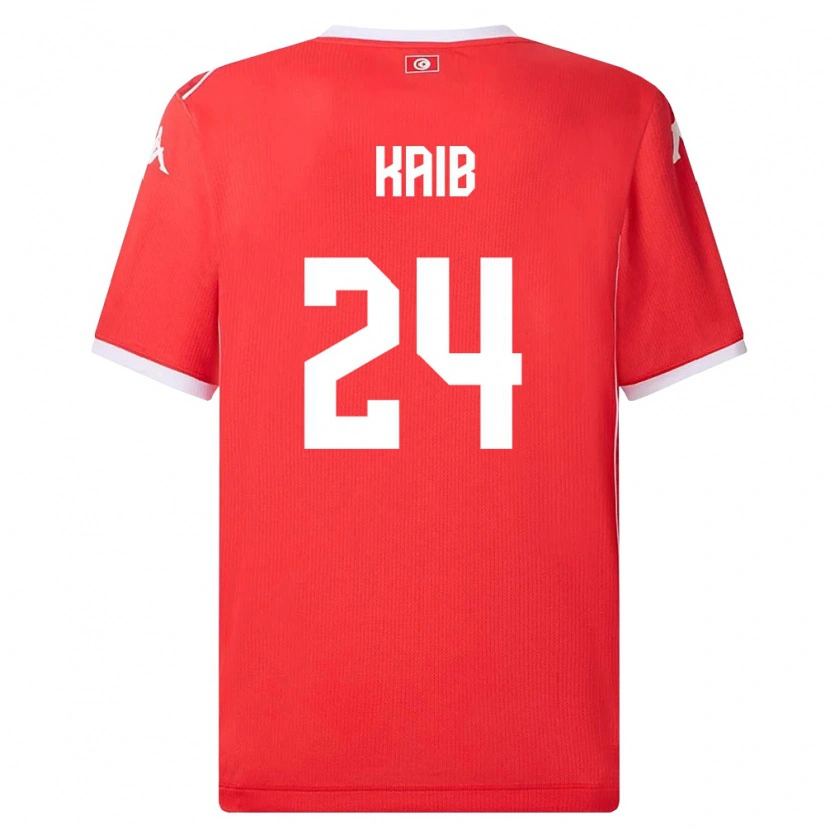 Danxen Barn Tunisien Rami Kaib #24 Röd Vit Hemmatröja Matchtröjor 26-28 Tröjor T-Tröja