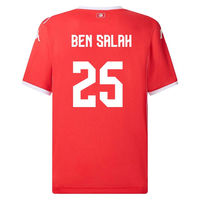 Danxen Barn Tunisien Heni Ben Salah #25 Röd Vit Hemmatröja Matchtröjor 26-28 Tröjor T-Tröja