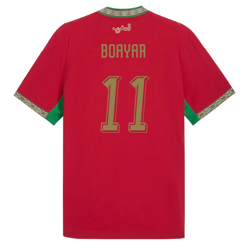 Danxen Barn Marocko Adam Boayar #11 Röd Grön Vit Hemmatröja Matchtröjor 26-28 Tröjor T-Tröja