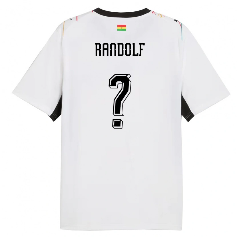 Danxen Barn Ghana Augustine Randolf #0 Vit Svart Gul Hemmatröja Matchtröjor 26-28 Tröjor T-Tröja