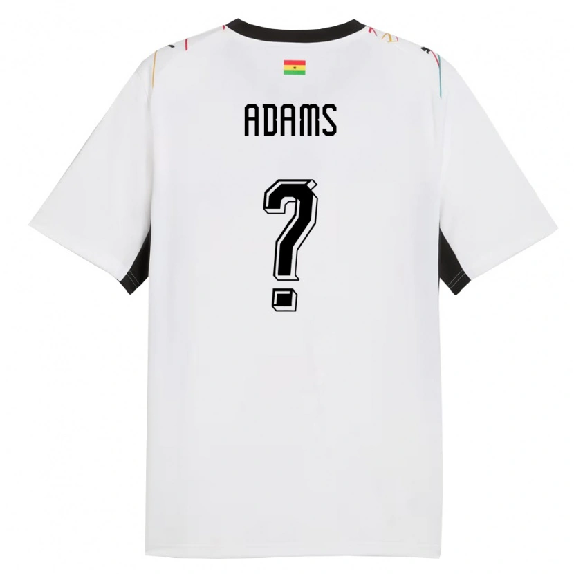 Danxen Barn Ghana Salim Adams #0 Vit Svart Gul Hemmatröja Matchtröjor 26-28 Tröjor T-Tröja