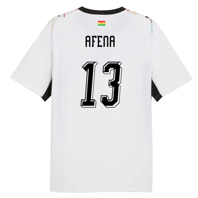 Danxen Barn Ghana Felix Afena-Gyan #13 Vit Svart Gul Hemmatröja Matchtröjor 26-28 Tröjor T-Tröja