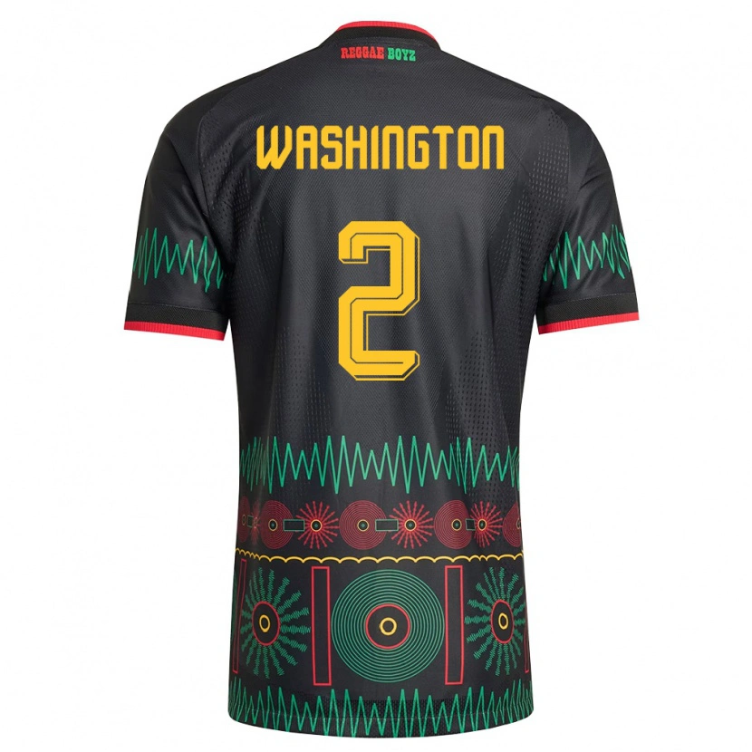 Danxen Barn Jamaica Solai Washington #2 Svart Röd Gul Bortatröja Matchtröjor 26-28 Tröjor T-Tröja