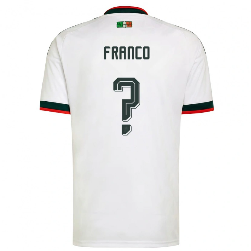 Danxen Barn Mexiko Ramiro Franco #0 Vit Burgund Grön Bortatröja Matchtröjor 26-28 Tröjor T-Tröja