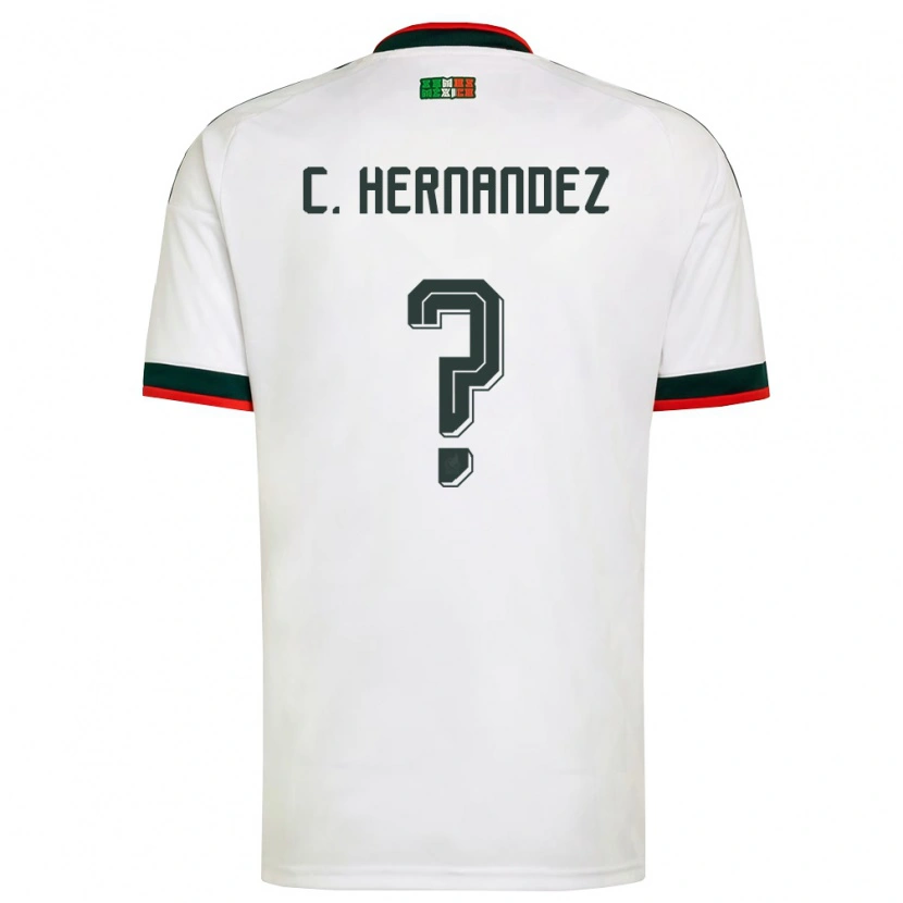 Danxen Barn Mexiko Cristóbal Hernández #0 Vit Burgund Grön Bortatröja Matchtröjor 26-28 Tröjor T-Tröja