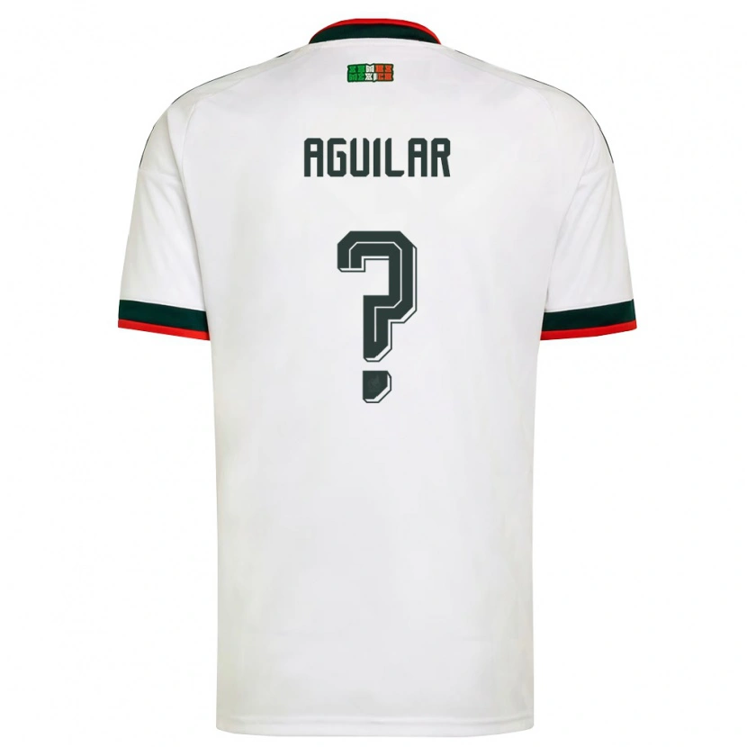 Danxen Barn Mexiko Alexander Aguilar #0 Vit Burgund Grön Bortatröja Matchtröjor 26-28 Tröjor T-Tröja