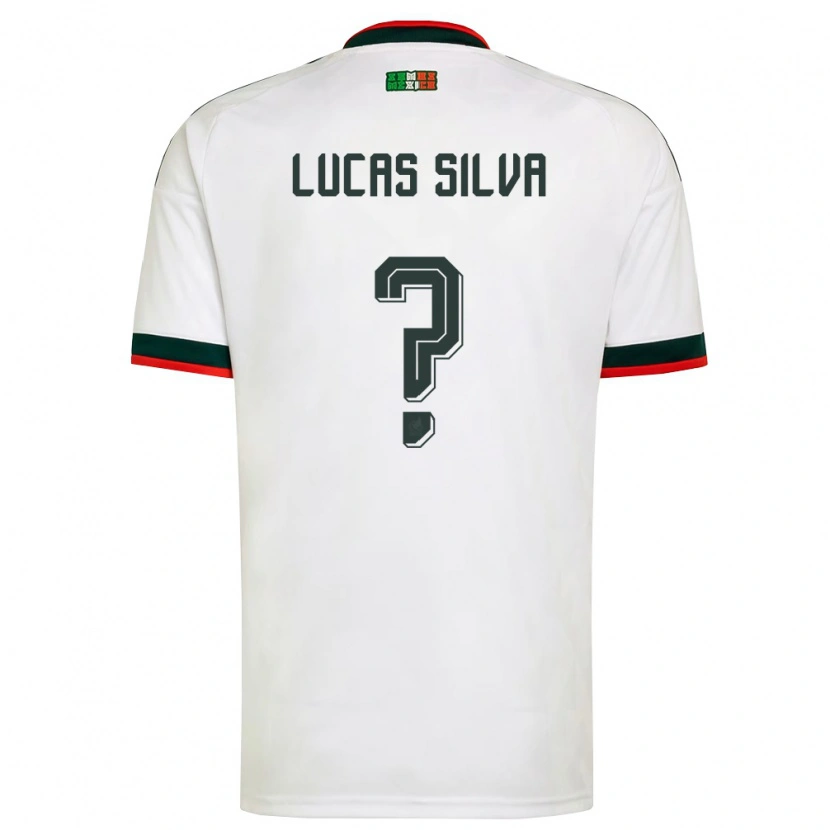 Danxen Barn Mexiko Lucas Silva #0 Vit Burgund Grön Bortatröja Matchtröjor 26-28 Tröjor T-Tröja