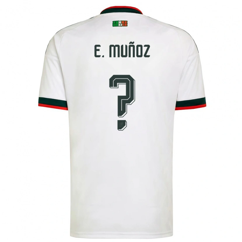 Danxen Barn Mexiko Emiliano Muñoz #0 Vit Burgund Grön Bortatröja Matchtröjor 26-28 Tröjor T-Tröja