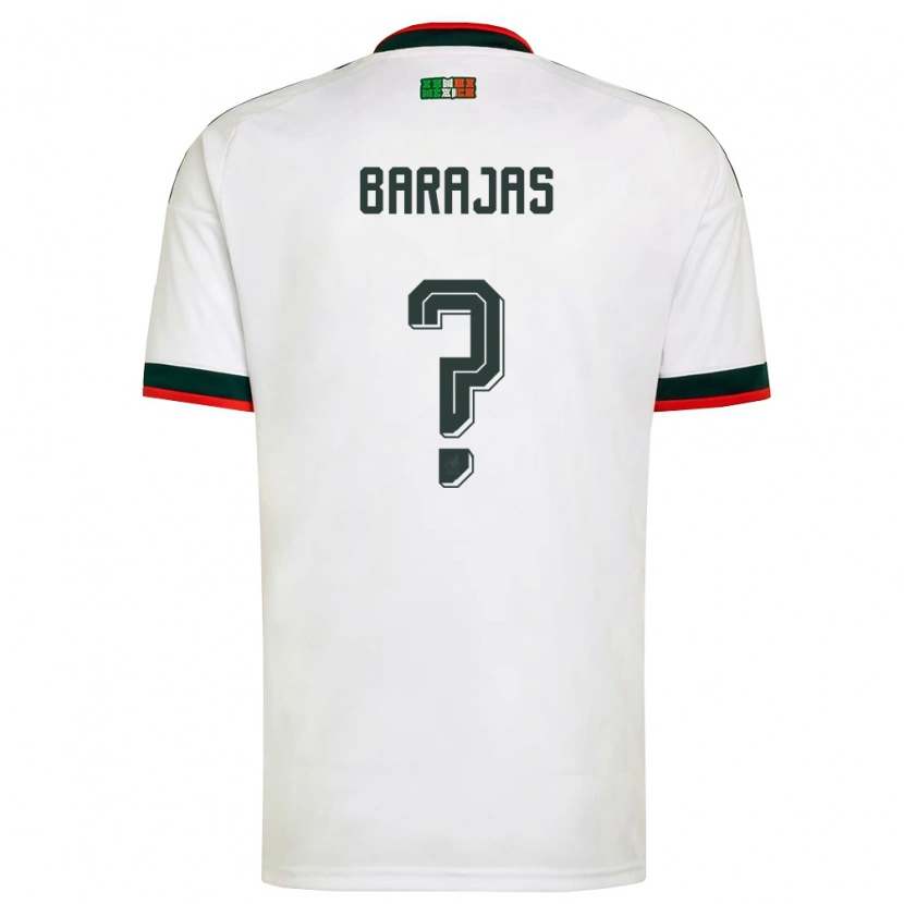 Danxen Barn Mexiko Fidel Barajas #0 Vit Burgund Grön Bortatröja Matchtröjor 26-28 Tröjor T-Tröja