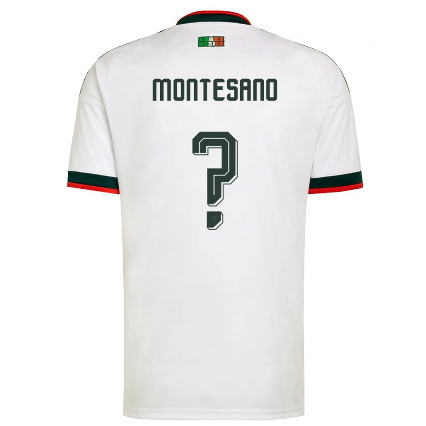 Danxen Barn Mexiko Jesús Montesano #0 Vit Burgund Grön Bortatröja Matchtröjor 26-28 Tröjor T-Tröja