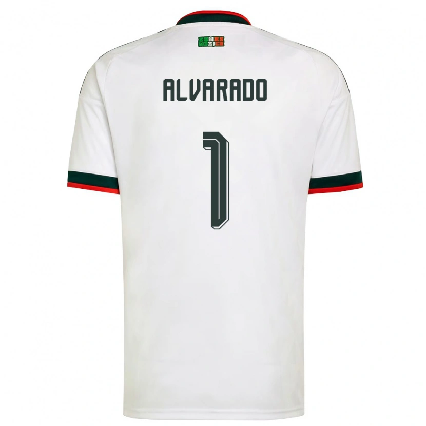 Danxen Barn Mexiko Emily Alvarado #1 Vit Burgund Grön Bortatröja Matchtröjor 26-28 Tröjor T-Tröja