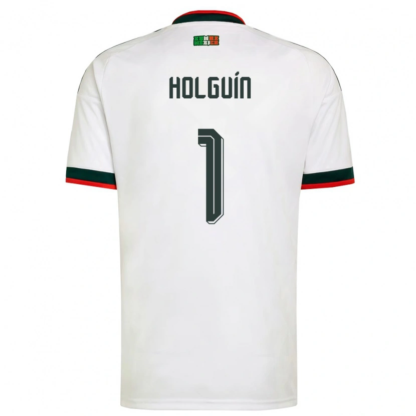 Danxen Barn Mexiko Hector Holguin #1 Vit Burgund Grön Bortatröja Matchtröjor 26-28 Tröjor T-Tröja