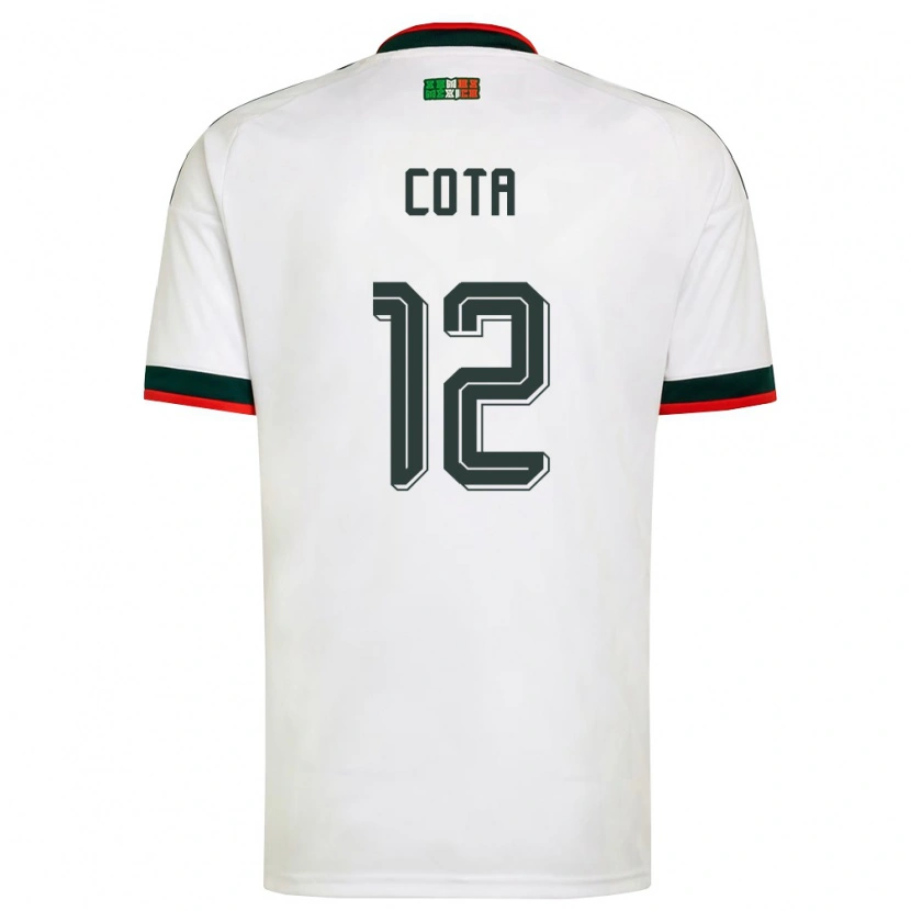 Danxen Barn Mexiko Rodolfo Cota #12 Vit Burgund Grön Bortatröja Matchtröjor 26-28 Tröjor T-Tröja