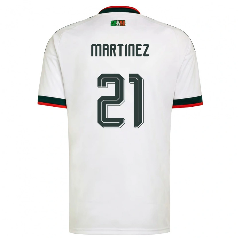 Danxen Barn Mexiko Saeed Martinez #21 Vit Burgund Grön Bortatröja Matchtröjor 26-28 Tröjor T-Tröja