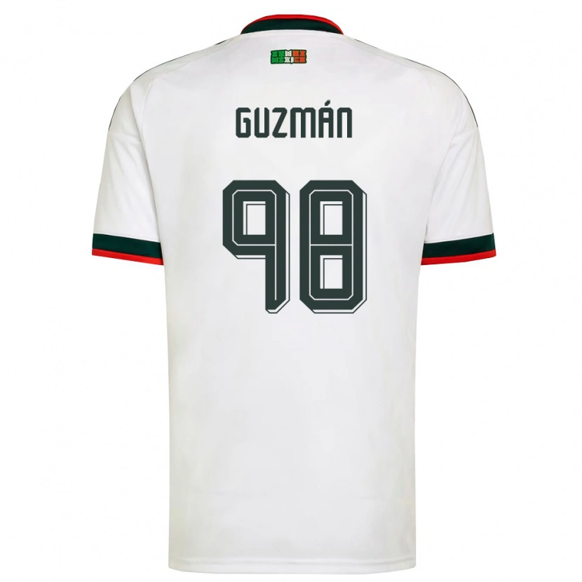 Danxen Barn Mexiko Kinberly Guzman #98 Vit Burgund Grön Bortatröja Matchtröjor 26-28 Tröjor T-Tröja