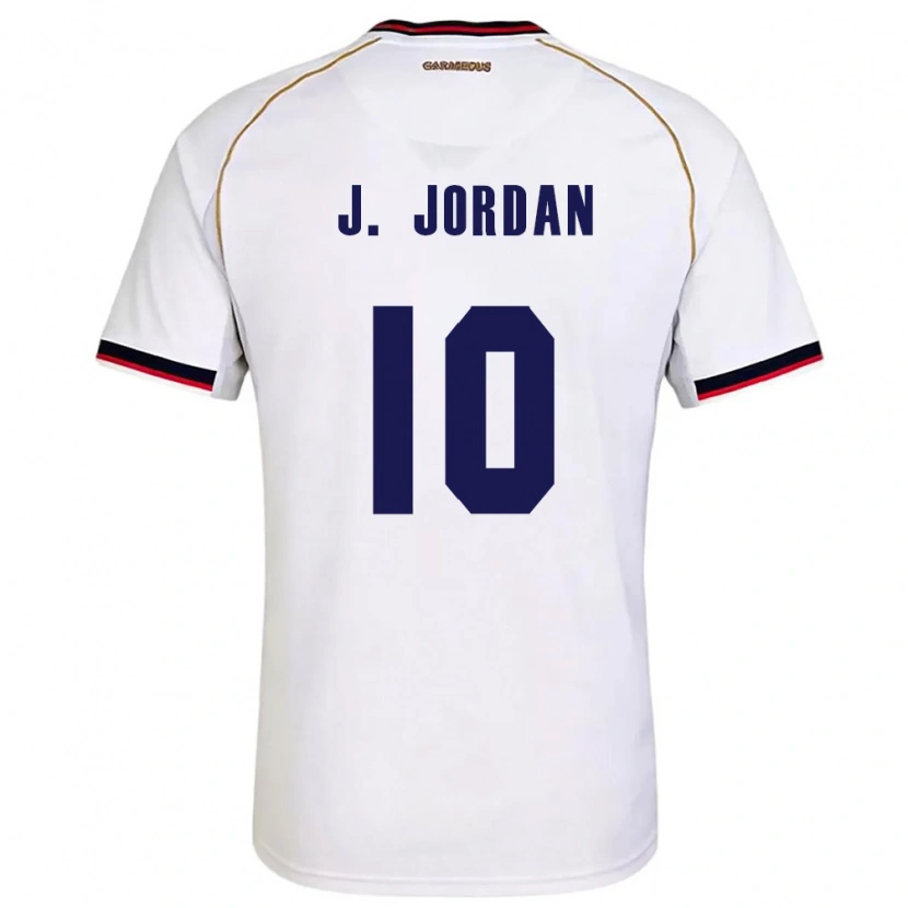 Danxen Barn Panama Jasio Jordan #10 Vit Röd Bortatröja Matchtröjor 26-28 Tröjor T-Tröja