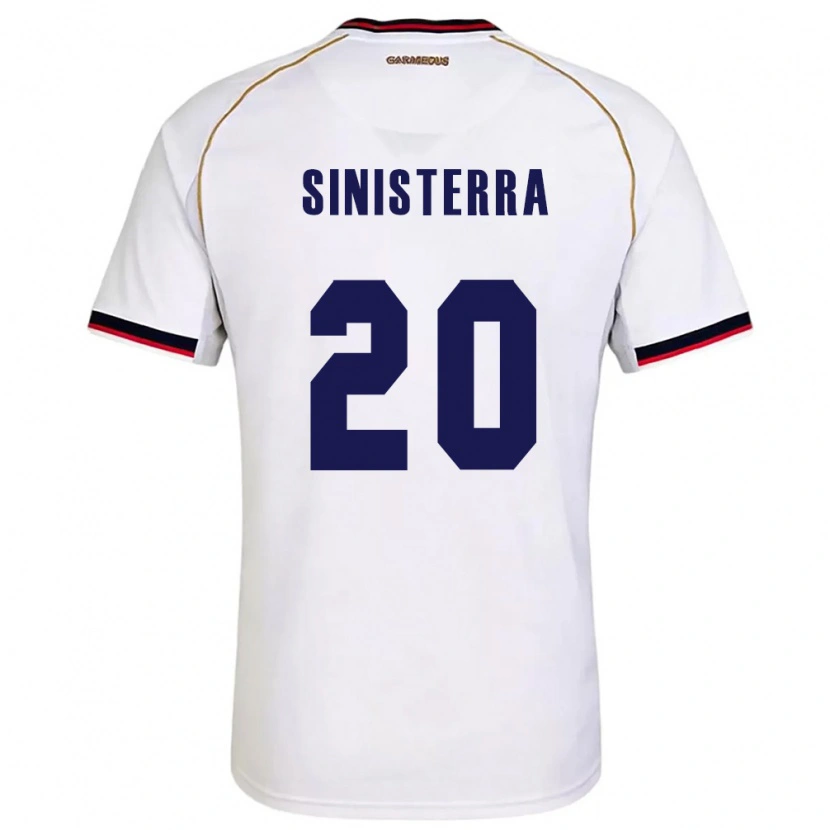 Danxen Barn Panama Carlos Sinisterra #20 Vit Röd Bortatröja Matchtröjor 26-28 Tröjor T-Tröja