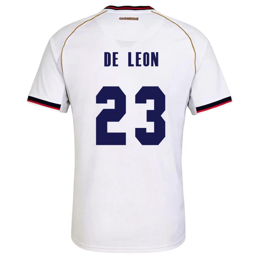 Danxen Barn Panama Yerenis De León #23 Vit Röd Bortatröja Matchtröjor 26-28 Tröjor T-Tröja