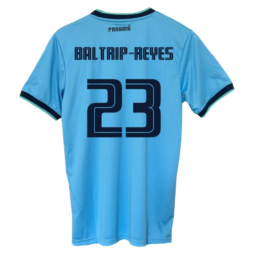 Danxen Barn Panama Carina Baltrip-Reyes #23 Himmelblå Svart Bortatröja Matchtröjor 26-28 Tröjor T-Tröja
