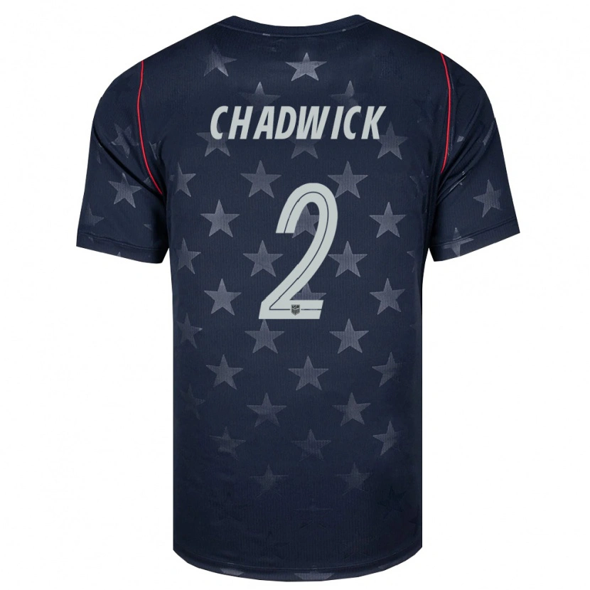 Danxen Barn Usa Eddie Chadwick #2 Svart Vit Röd Bortatröja Matchtröjor 26-28 Tröjor T-Tröja