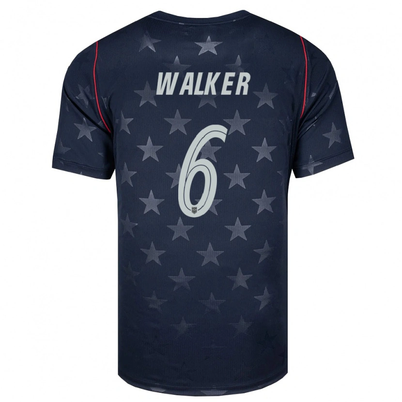 Danxen Barn Usa Landry Walker #6 Svart Vit Röd Bortatröja Matchtröjor 26-28 Tröjor T-Tröja