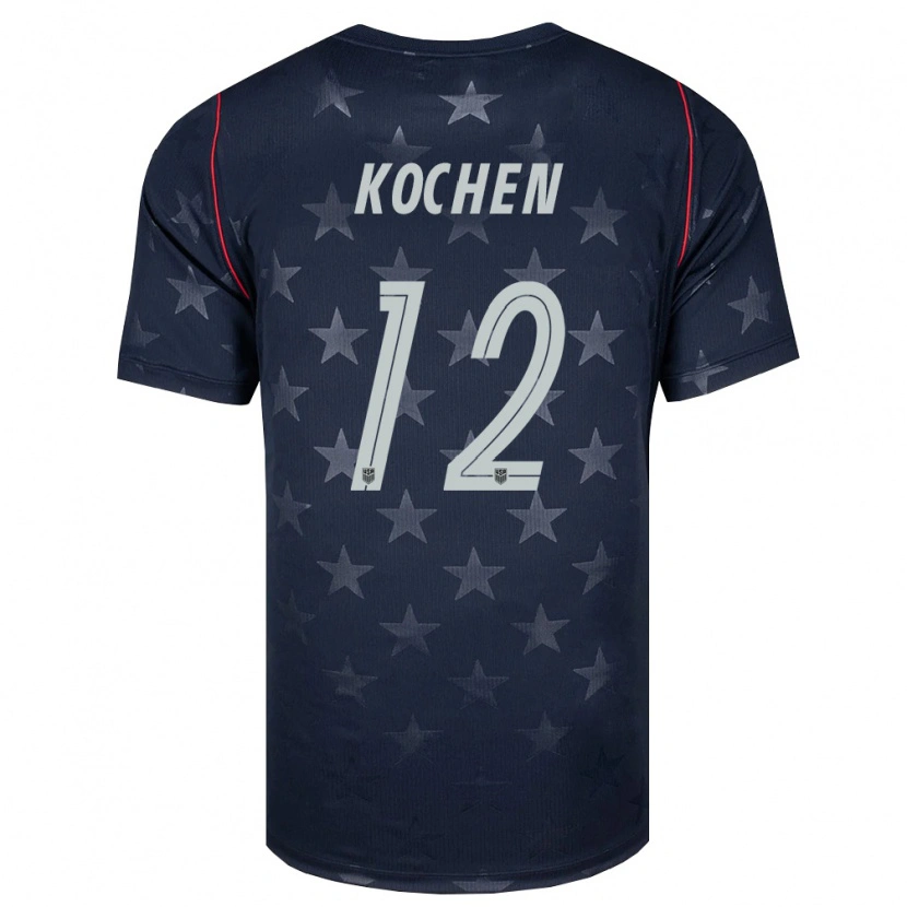 Danxen Barn Usa Diego Kochen #12 Svart Vit Röd Bortatröja Matchtröjor 26-28 Tröjor T-Tröja