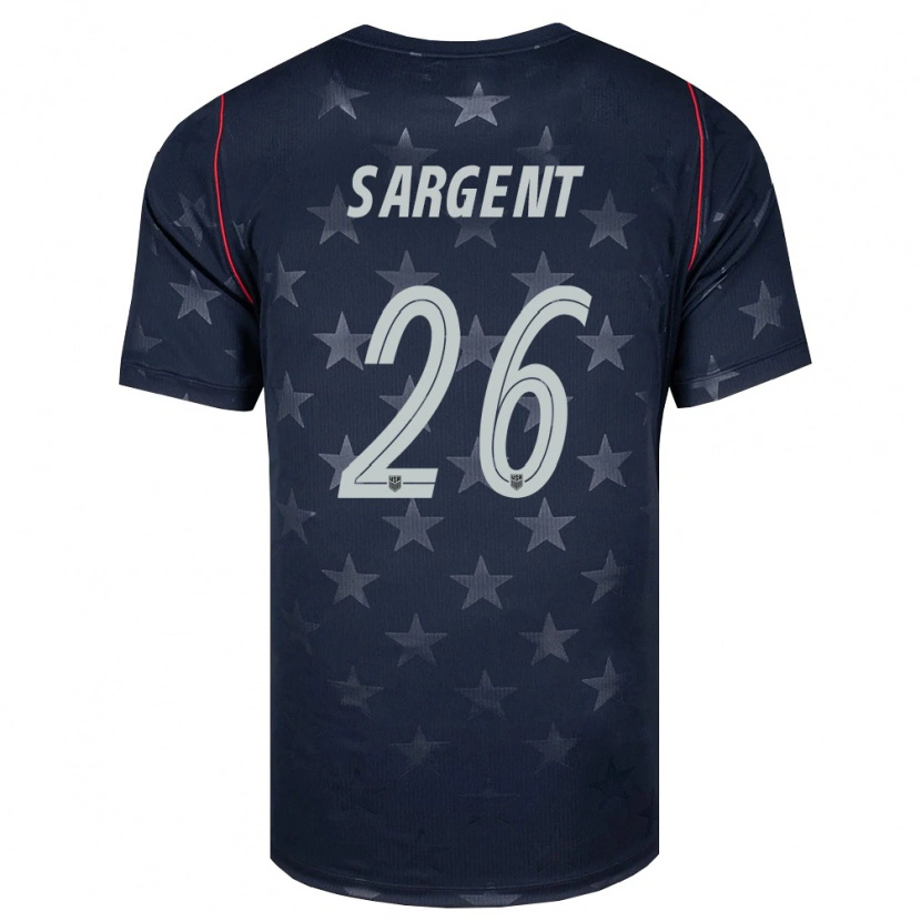 Danxen Barn Usa Josh Sargent #26 Svart Vit Röd Bortatröja Matchtröjor 26-28 Tröjor T-Tröja
