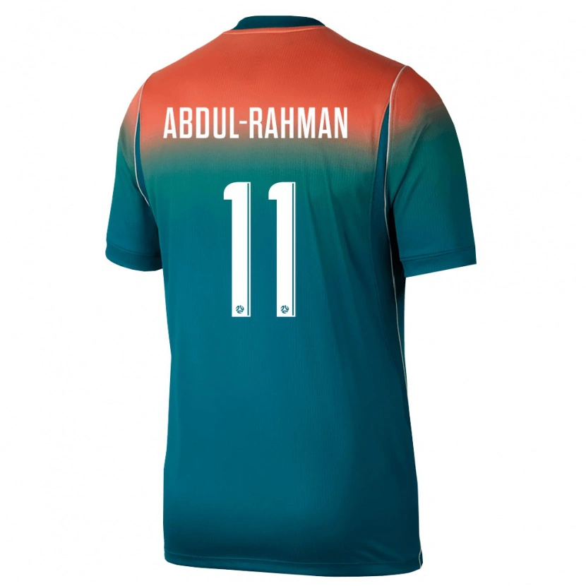 Danxen Barn Australien Alaat Abdul-Rahman #11 Grön Rosa Bortatröja Matchtröjor 26-28 Tröjor T-Tröja