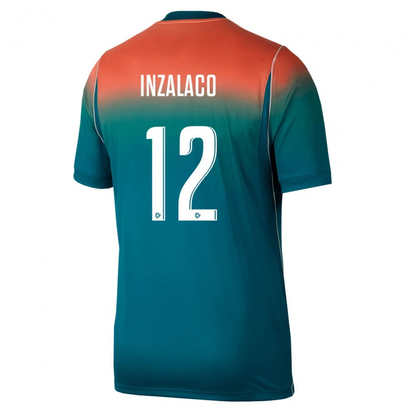 Danxen Barn Australien Sonny Inzalaco #12 Grön Rosa Bortatröja Matchtröjor 26-28 Tröjor T-Tröja