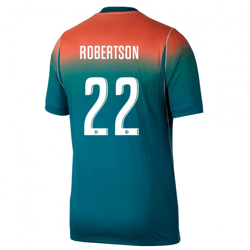 Danxen Barn Australien Alex Robertson #22 Grön Rosa Bortatröja Matchtröjor 26-28 Tröjor T-Tröja