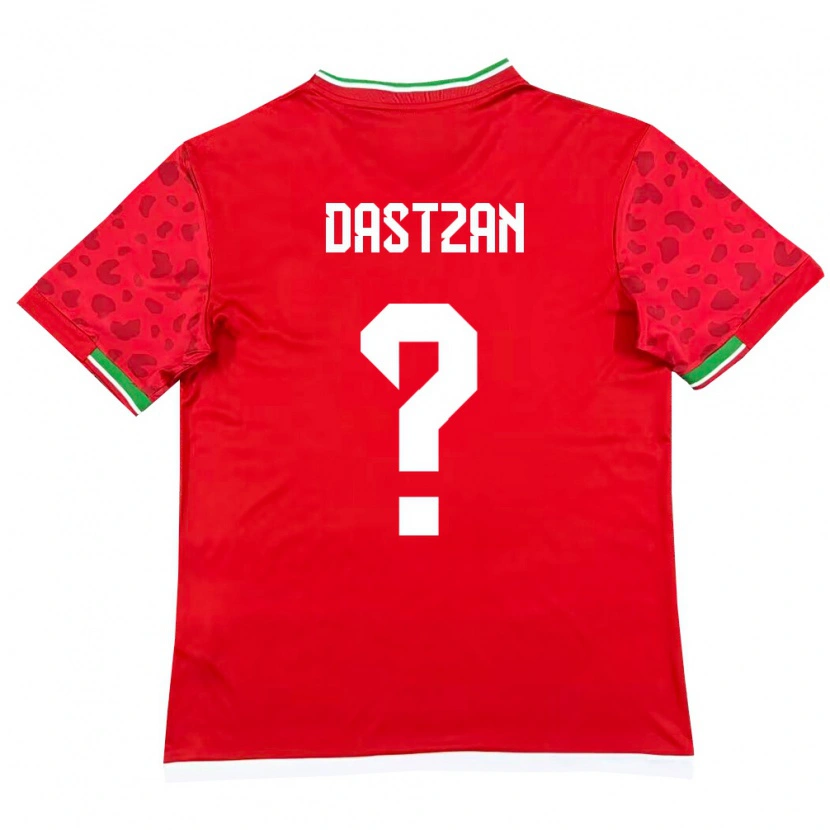 Danxen Barn Iran Atila Dastzan #0 Röd Vit Bortatröja Matchtröjor 26-28 Tröjor T-Tröja
