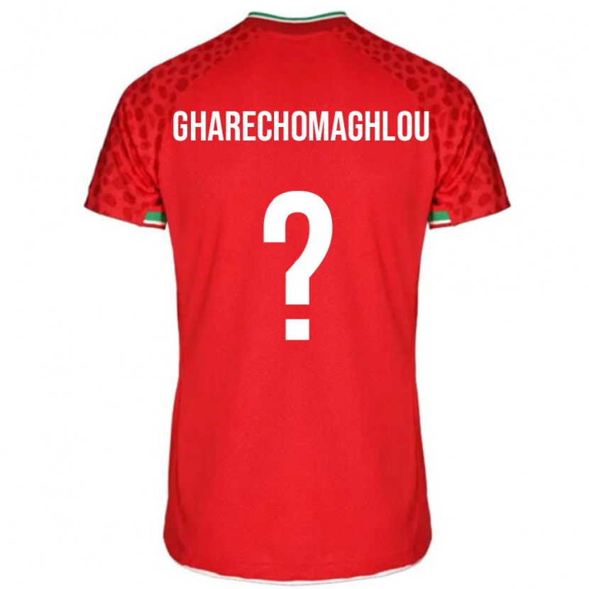 Danxen Barn Iran Omid Gharechomaghlou #0 Röd Vit Bortatröja Matchtröjor 26-28 Tröjor T-Tröja
