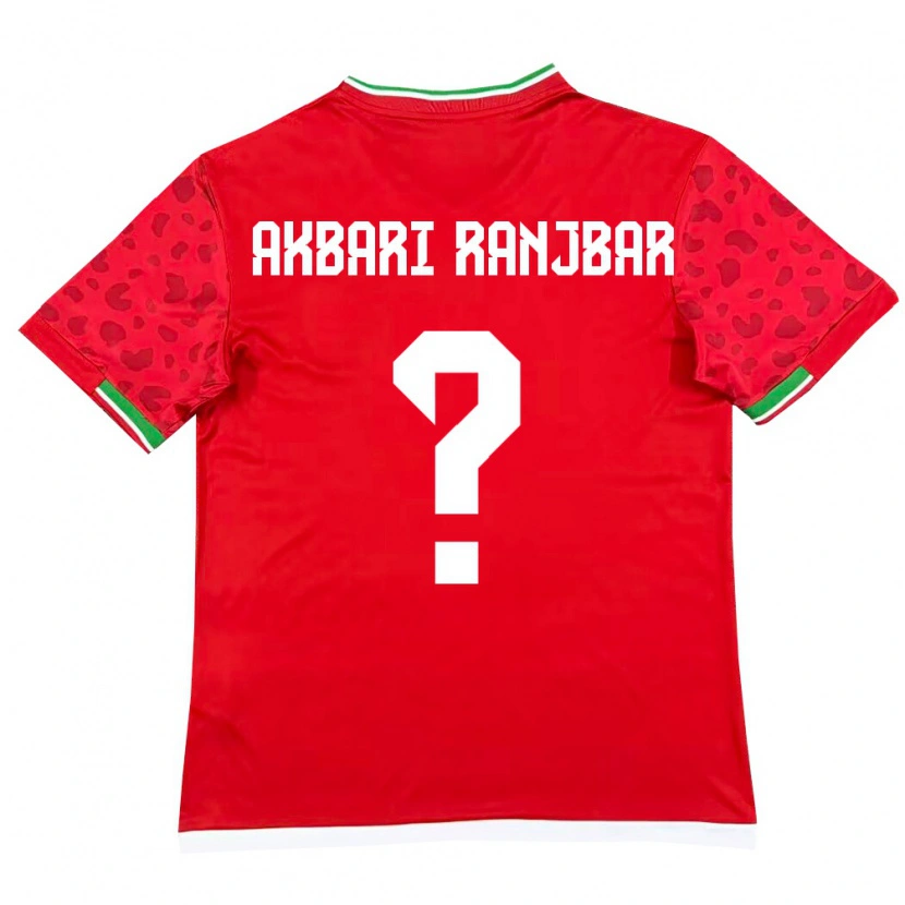 Danxen Barn Iran Mohammad Akbari Ranjbar #0 Röd Vit Bortatröja Matchtröjor 26-28 Tröjor T-Tröja