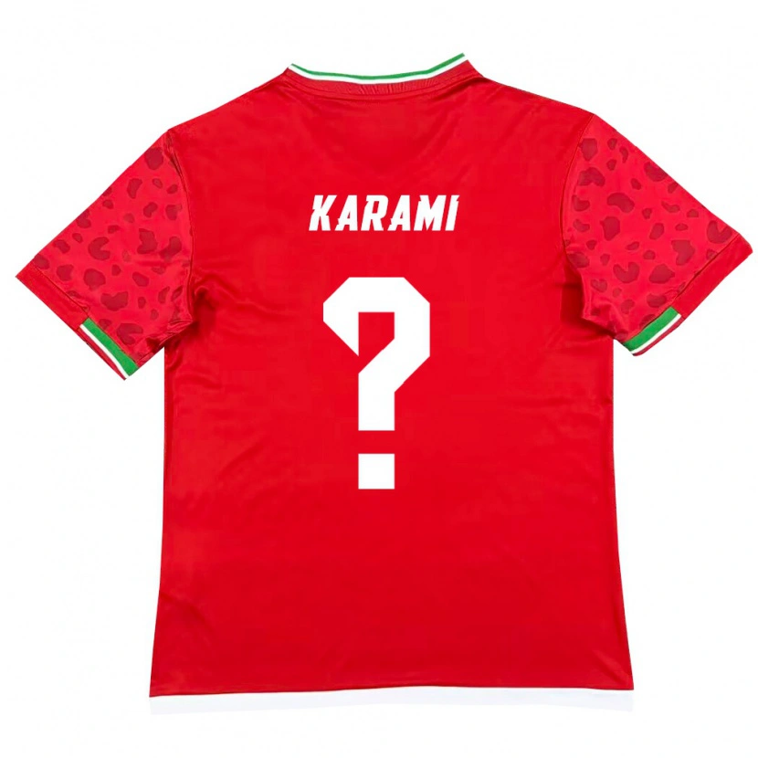 Danxen Barn Iran Iliya Karami #0 Röd Vit Bortatröja Matchtröjor 26-28 Tröjor T-Tröja