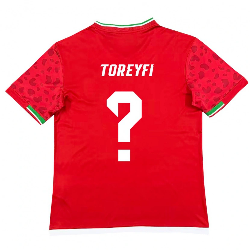 Danxen Barn Iran Abolfazl Toreyfi #0 Röd Vit Bortatröja Matchtröjor 26-28 Tröjor T-Tröja