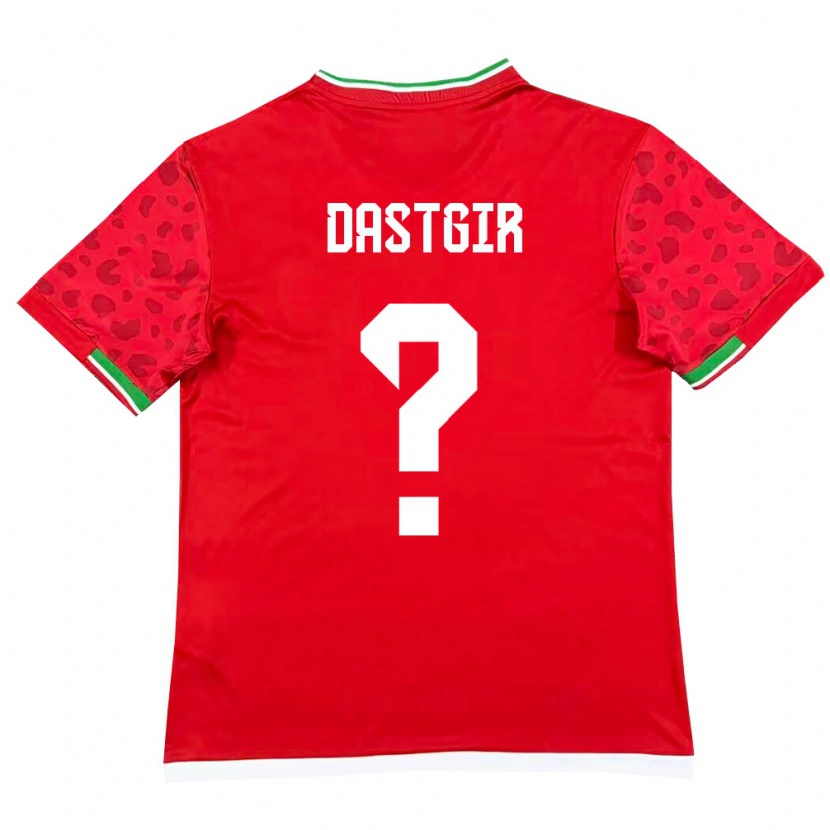 Danxen Barn Iran Alireza Dastgir #0 Röd Vit Bortatröja Matchtröjor 26-28 Tröjor T-Tröja