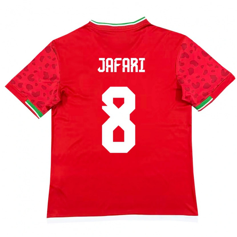 Danxen Barn Iran Pouya Jafari #8 Röd Vit Bortatröja Matchtröjor 26-28 Tröjor T-Tröja