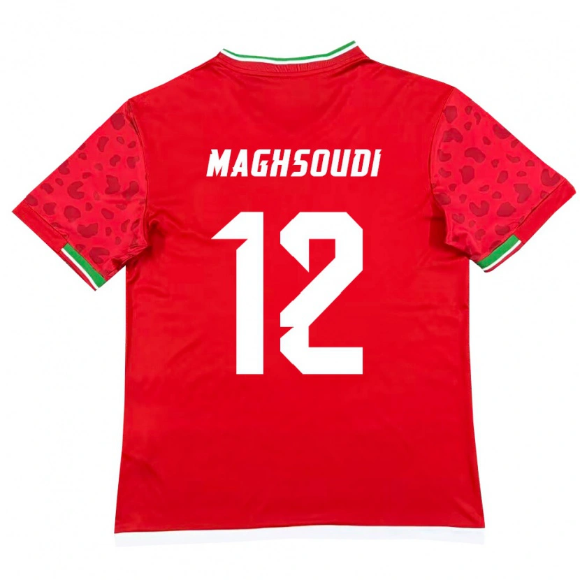 Danxen Barn Iran Amirmehdi Maghsoudi #12 Röd Vit Bortatröja Matchtröjor 26-28 Tröjor T-Tröja