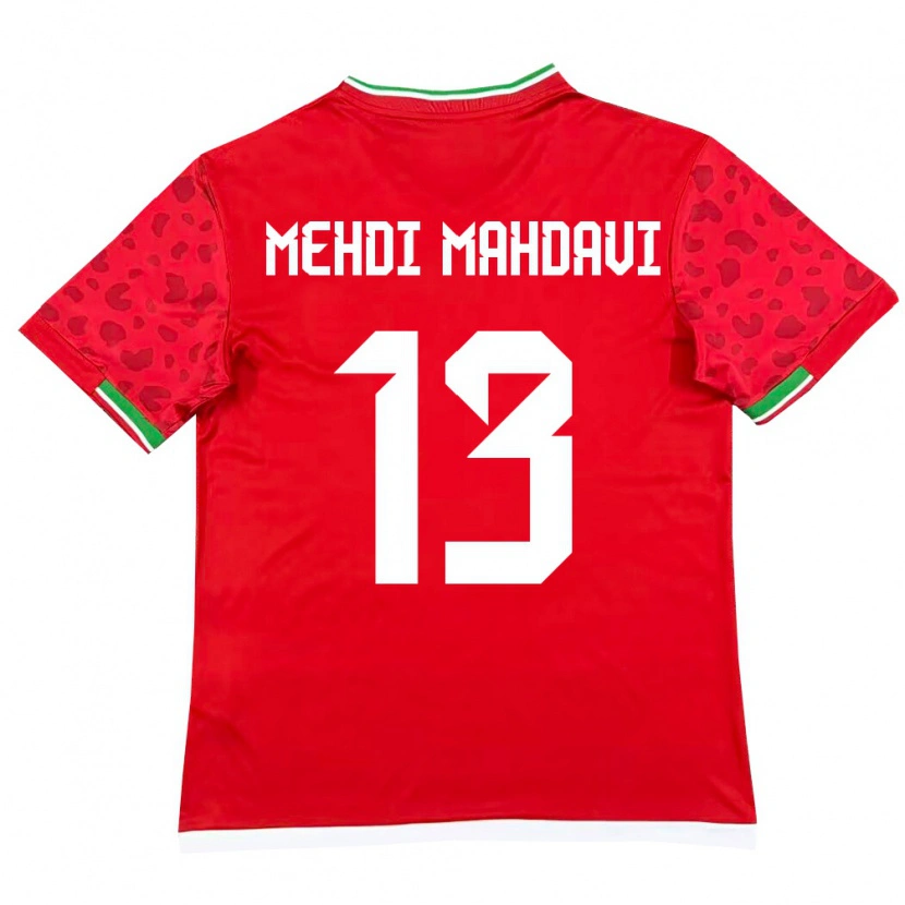 Danxen Barn Iran Seyed Mehdi Mahdavi #13 Röd Vit Bortatröja Matchtröjor 26-28 Tröjor T-Tröja