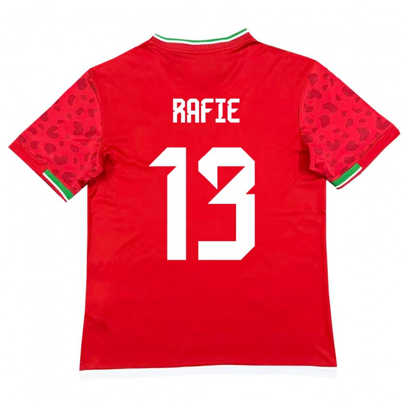 Danxen Barn Iran Abbas Rafie #13 Röd Vit Bortatröja Matchtröjor 26-28 Tröjor T-Tröja
