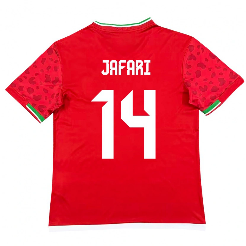 Danxen Barn Iran Farhan Jafari #14 Röd Vit Bortatröja Matchtröjor 26-28 Tröjor T-Tröja